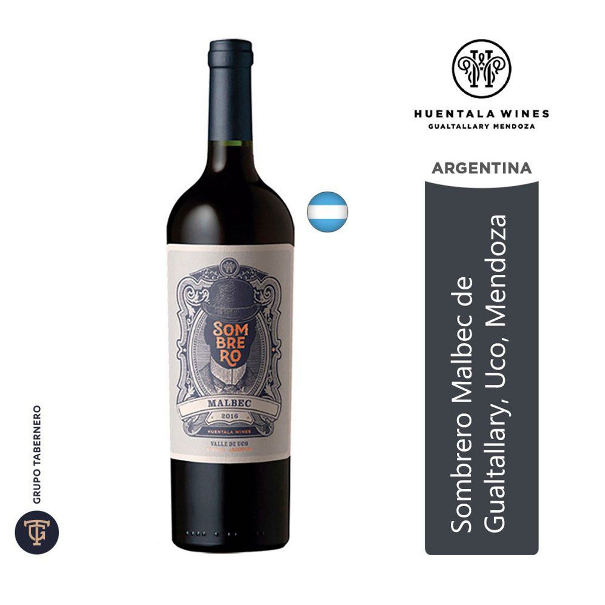HUENTALA WINES - Vino Huentala Wines Sombrero Malbec Botella 750 mL