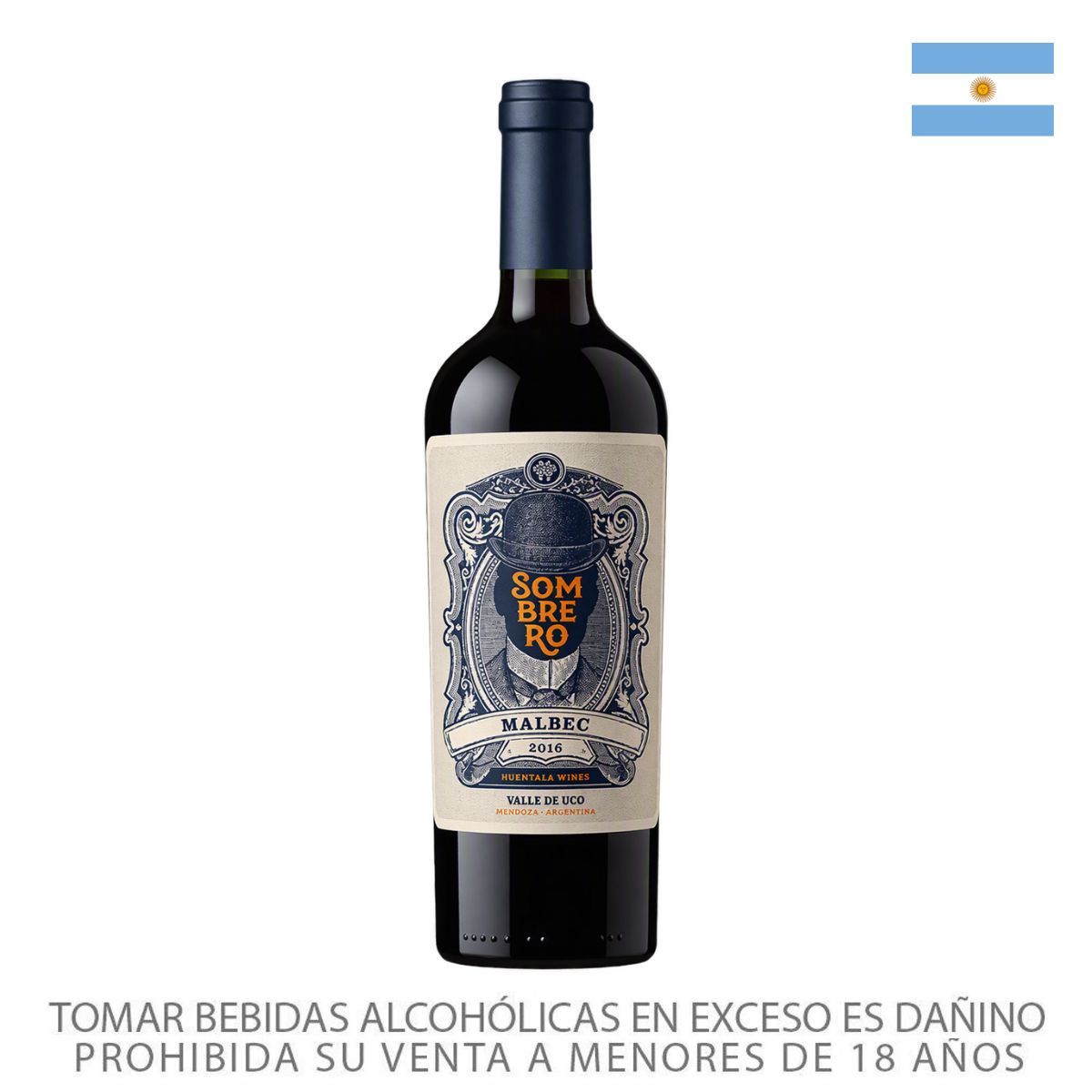 HUENTALA WINES - Vino Huentala Wines Sombrero Malbec Botella 750 mL