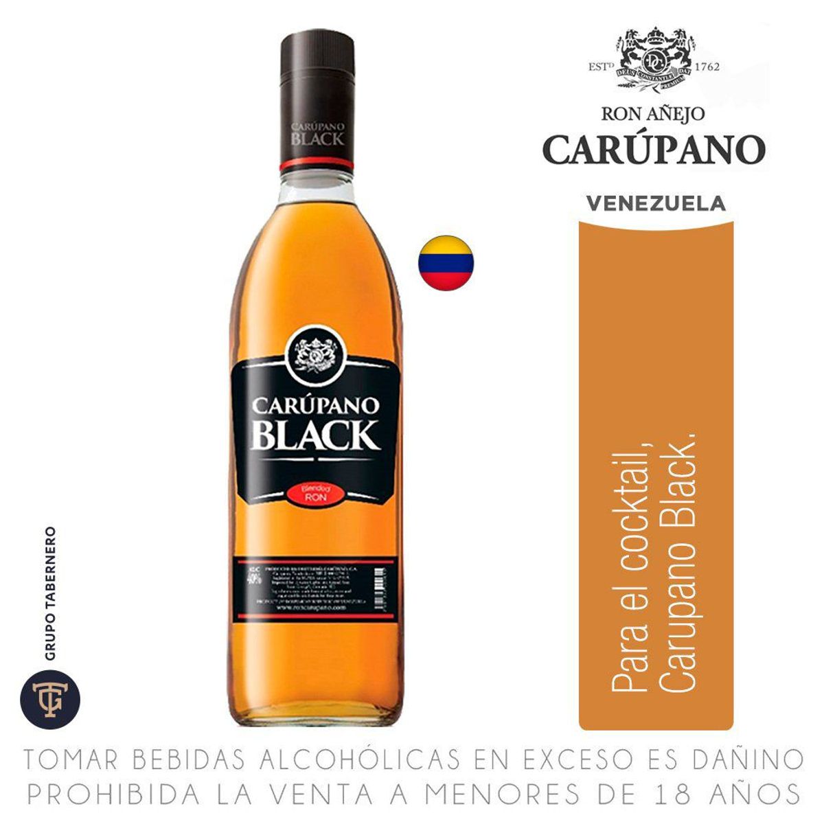 CARUPANO - Ron Carupano Black Botella 700 mL