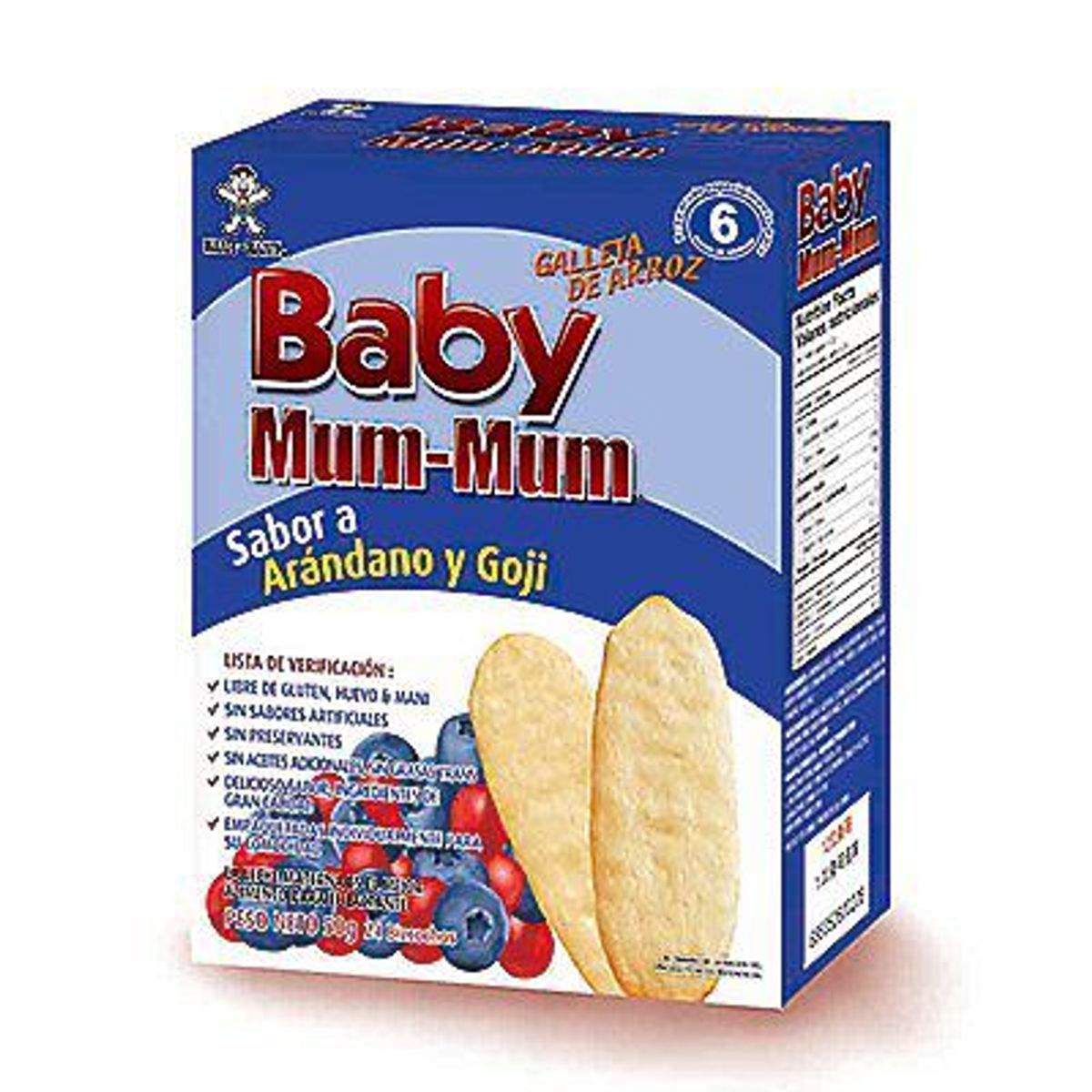 WANT WANT - GALLETA DE ARROZ BABYMUMMUM ARANDANOGOJI X 50G