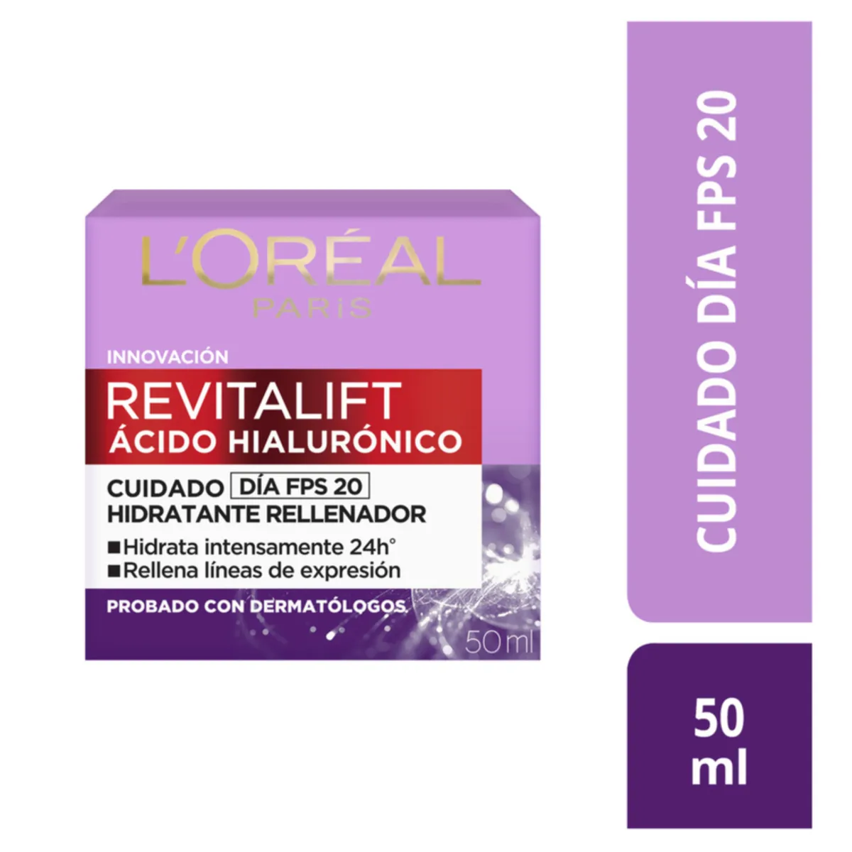 LOREAL PARIS - Crema de Día Loreal Revitalift Hialurónico Rellenadora FPS20 Caja 50 mL
