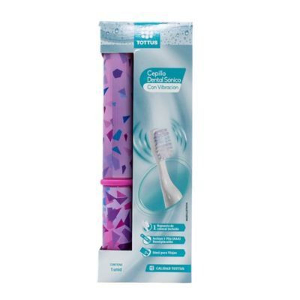 TOTTUS - Cepillo Dental Sónico Portátil Tottus Color Morado