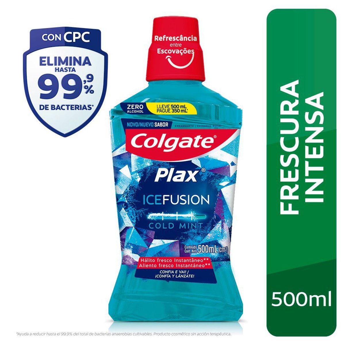 COLGATE - ENJUAGUE BUC COLGATE PLAX ICE FUS COLD MINTX500ML