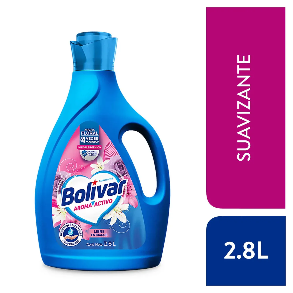 BOLIVAR - Suavizante Bolívar Aroma Activo Floral Botella 2.8 L