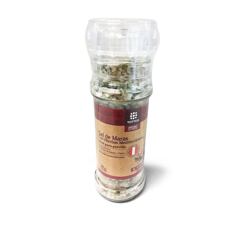TOTTUS ORIGENES - Sal de Maras Gruesa con Hierbas Mediterráneas Tottus Orígenes Envase 90 g