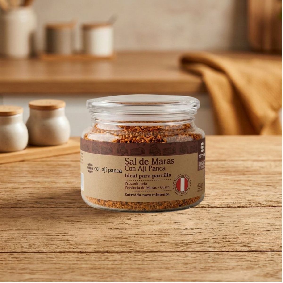 TOTTUS ORIGENES - Sal de Maras Gruesa con Ají Panca Tottus Orígenes Envase 400 g