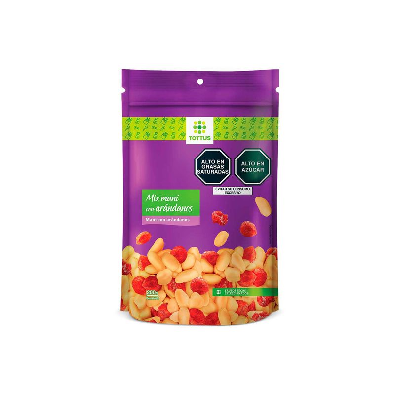 TOTTUS - Mix de Maní y Arándanos Tottus Bolsa 200 g
