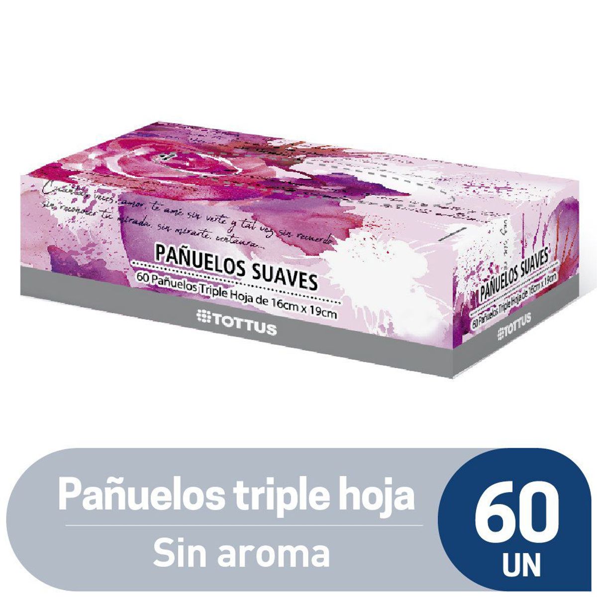 TOTTUS - PANUELOS TOTTUS 3PLE H CARBOX X 60UN