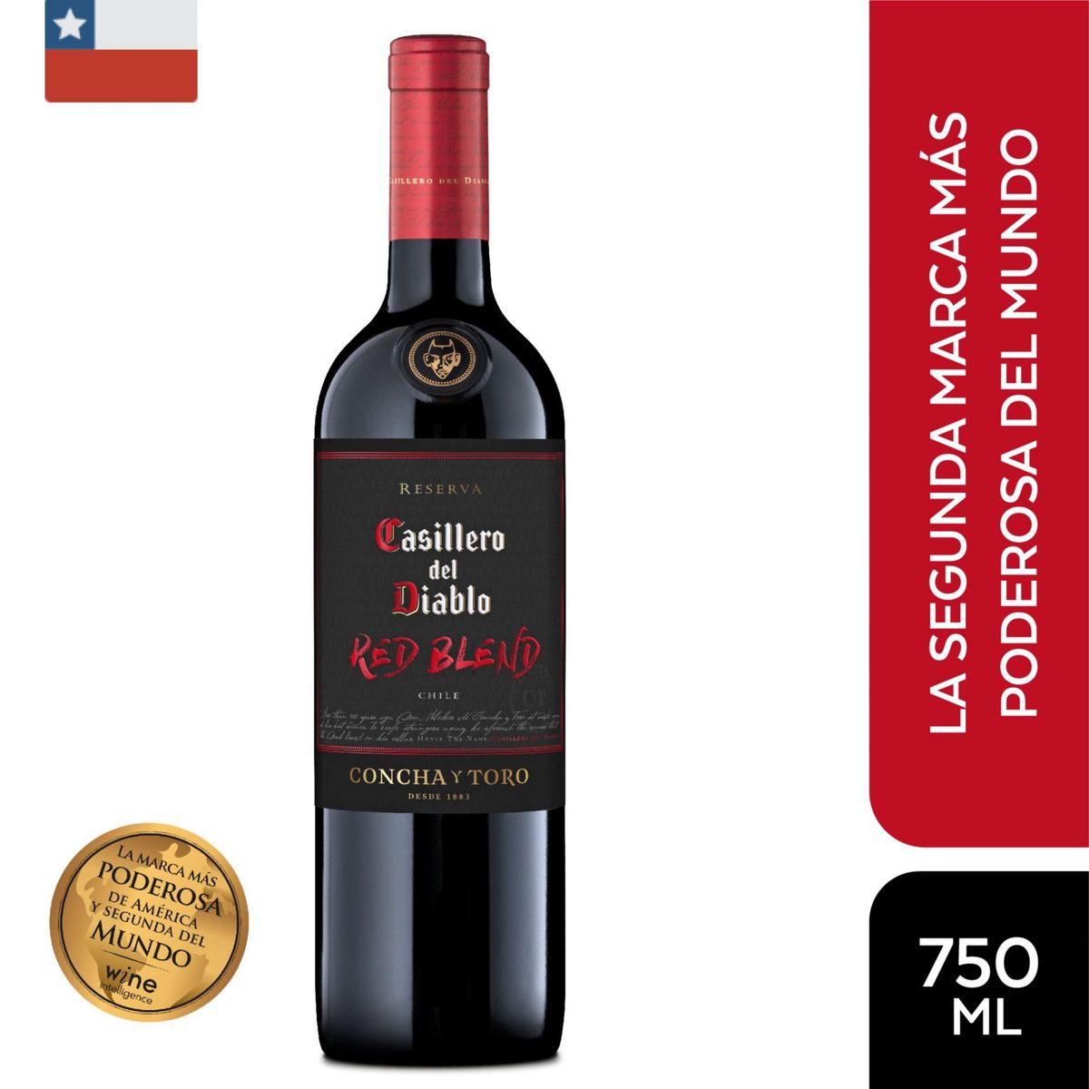 CASILLERO DEL DIABLO - Vino Tinto Casillero del Diablo Red Blend Botella 750 mL