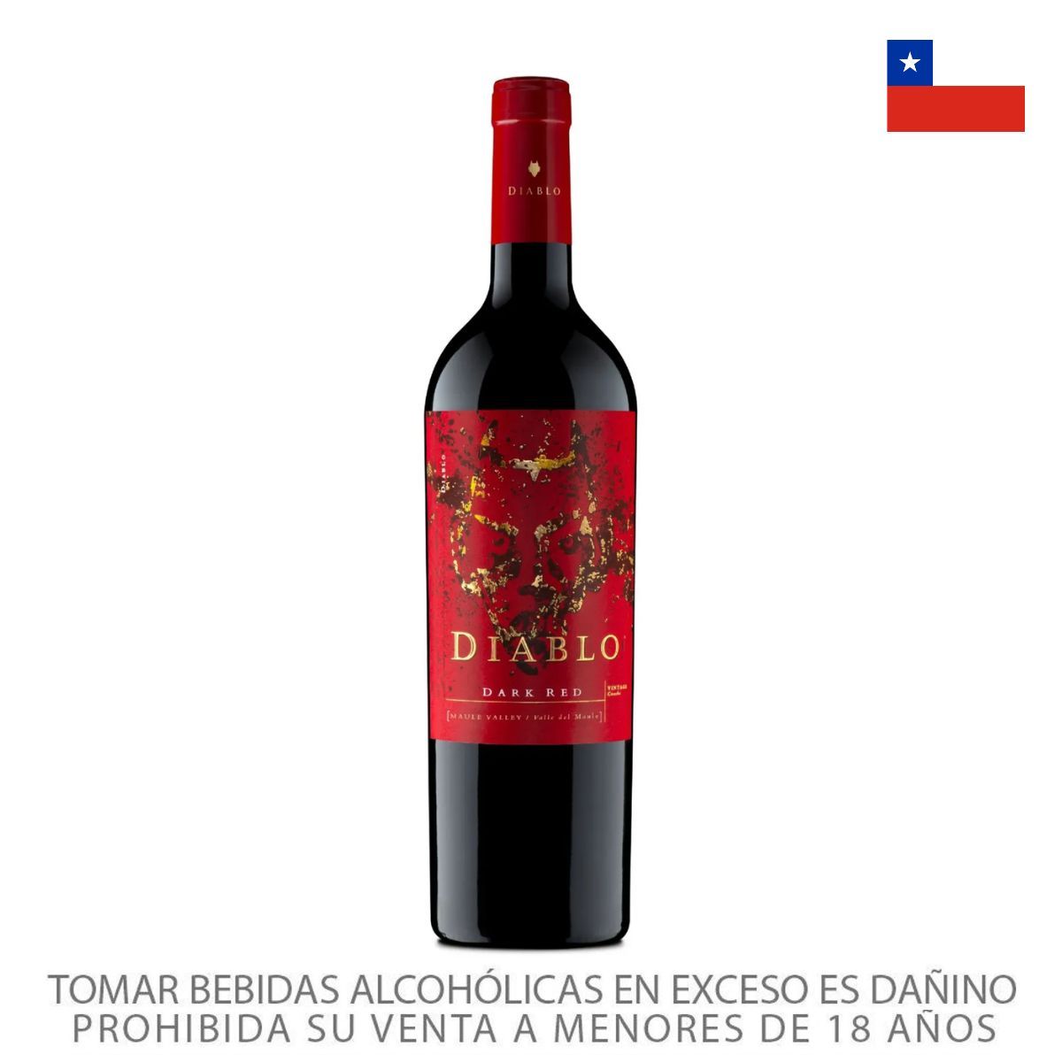 DIABLO - Vino Tinto Diablo Dark Red Botella 750 mL