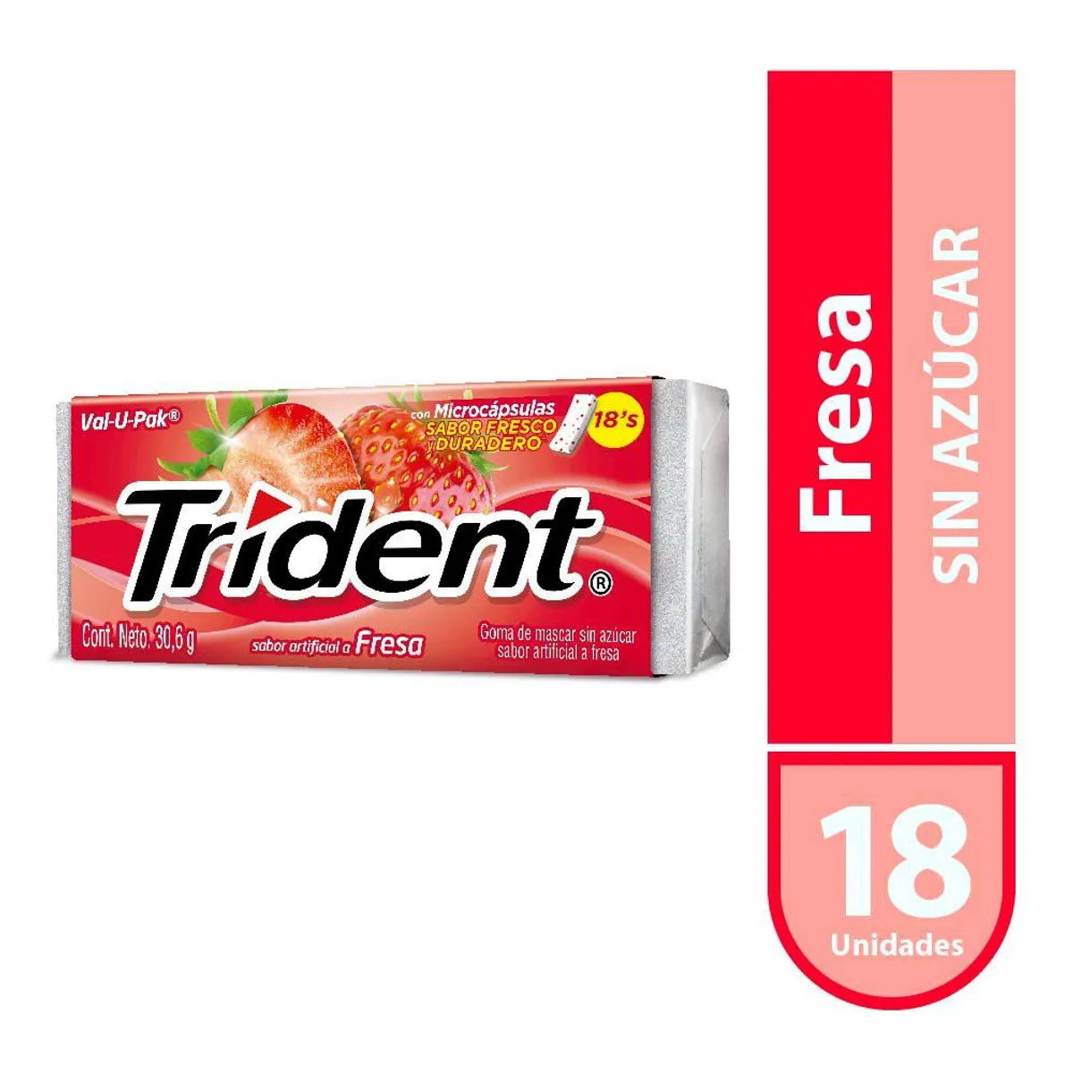 TRIDENT - Chicles Trident Evup Fresa 30.6g
