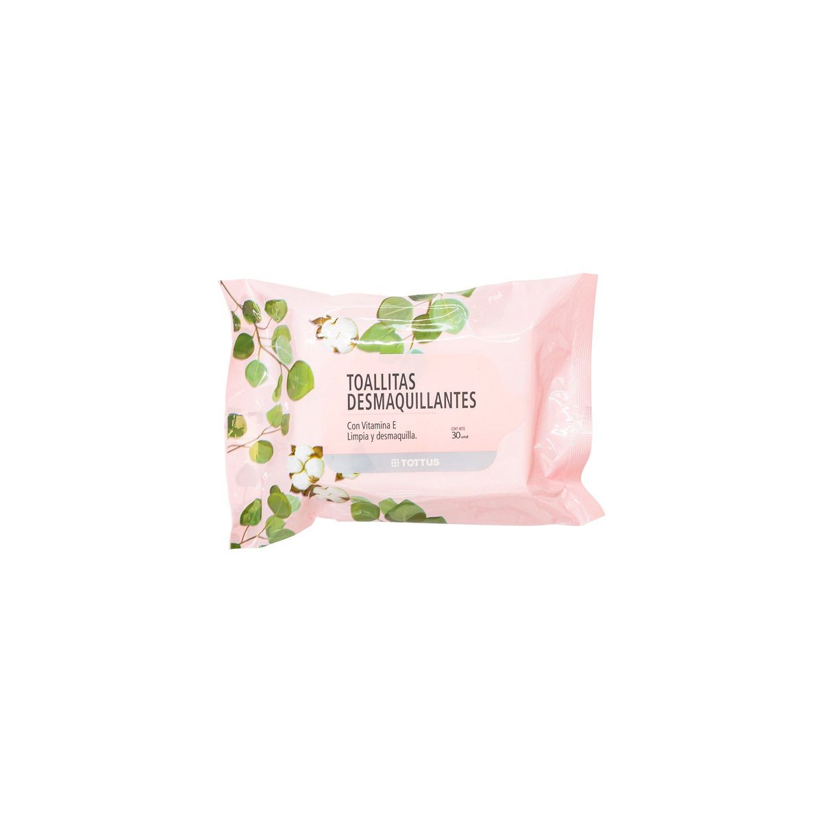 TOTTUS - Toallitas Desmaquillantes Tottus con Vitamina E Empaque 30 Und