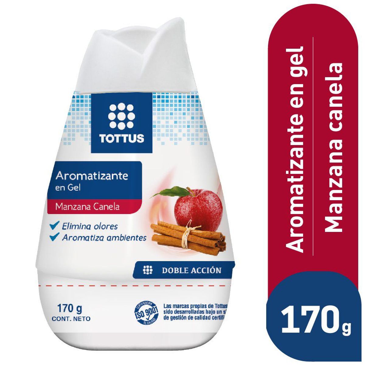 TOTTUS - Aromatizante en Gel Tottus Manzana Canela Envase 170 g