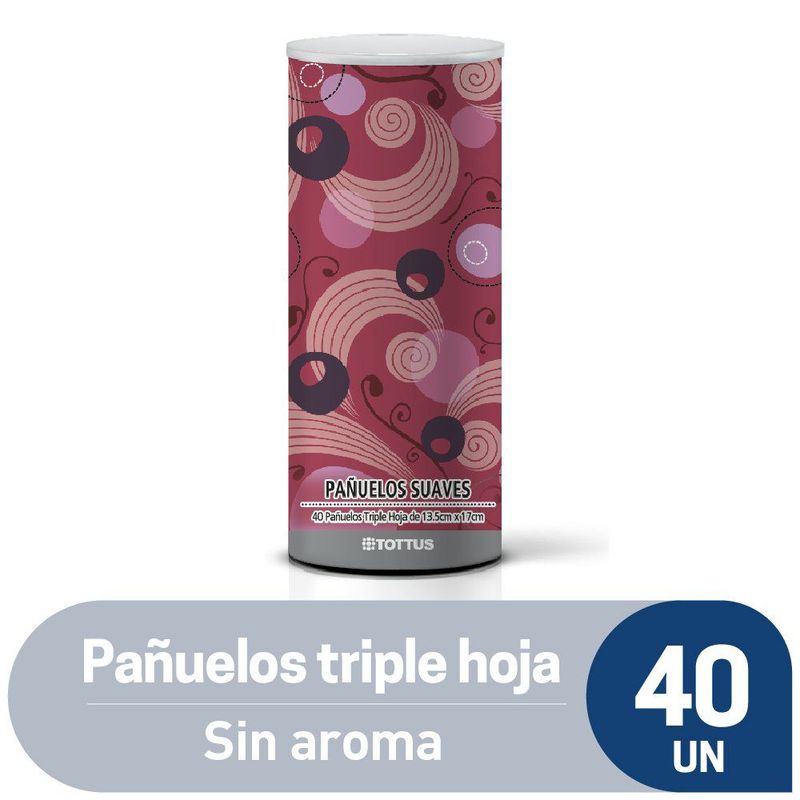 TOTTUS - Pañuelos Desechables de Triple Hoja en Tubo Fit