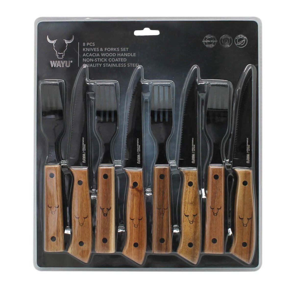 Wayu - Set 8 Piezas Cuchillos y Tenedores Prm Wayu