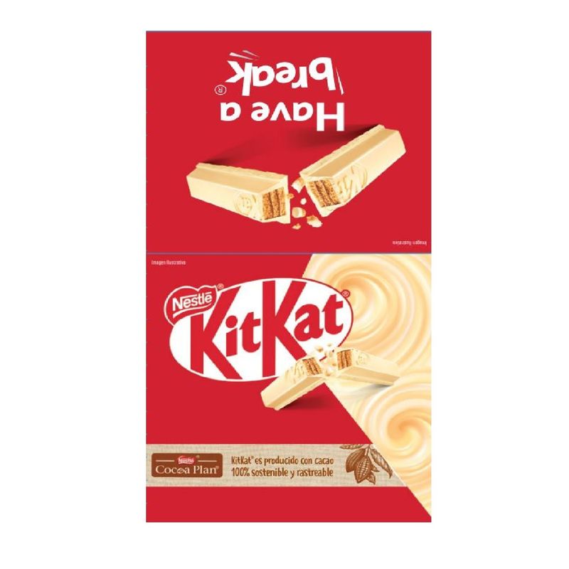 KIT KAT - Chocolate Blanco Kit Kat con Wafer Display 24 Und