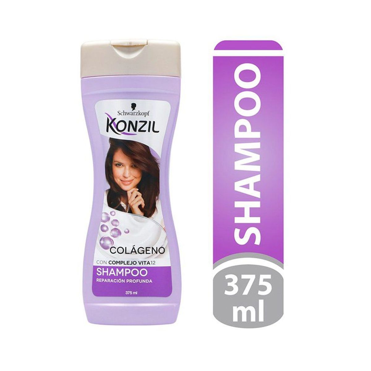 KONZIL - Shampoo Konzil Colágeno y Complejo V12 Envase 375 mL