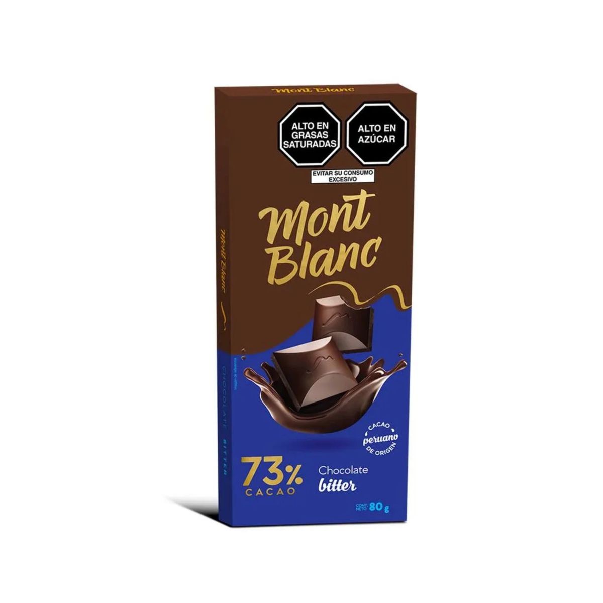 MONTBLANC - Chocolate en Barra Montblanc Bitter Cacao Empaque 80 g