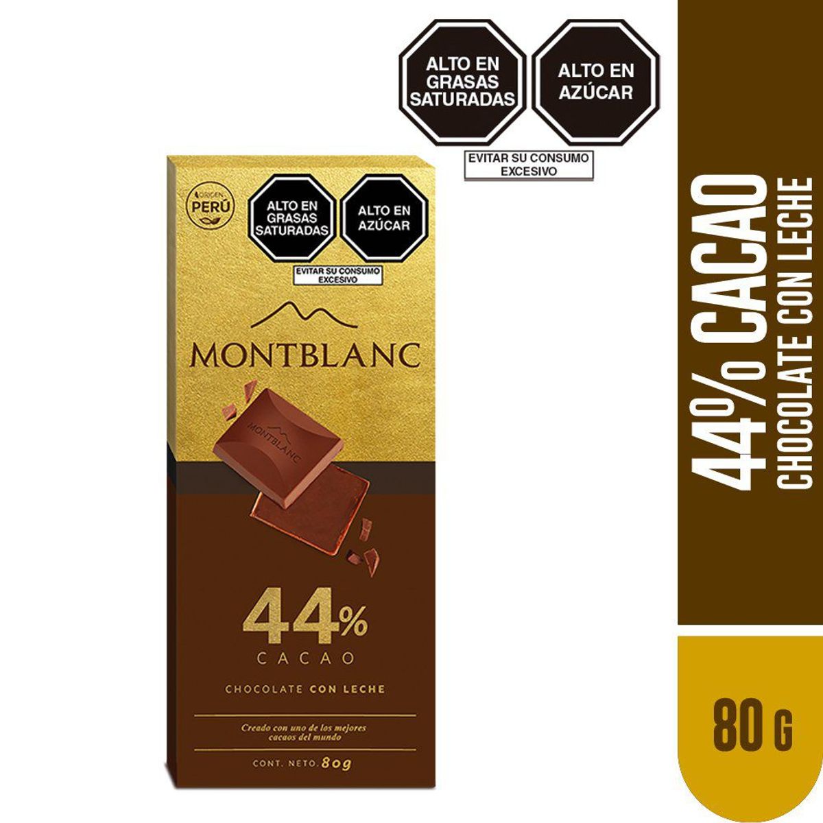 MONTBLANC - Chocolate en Barra Montblanc con Leche Caja 80 g