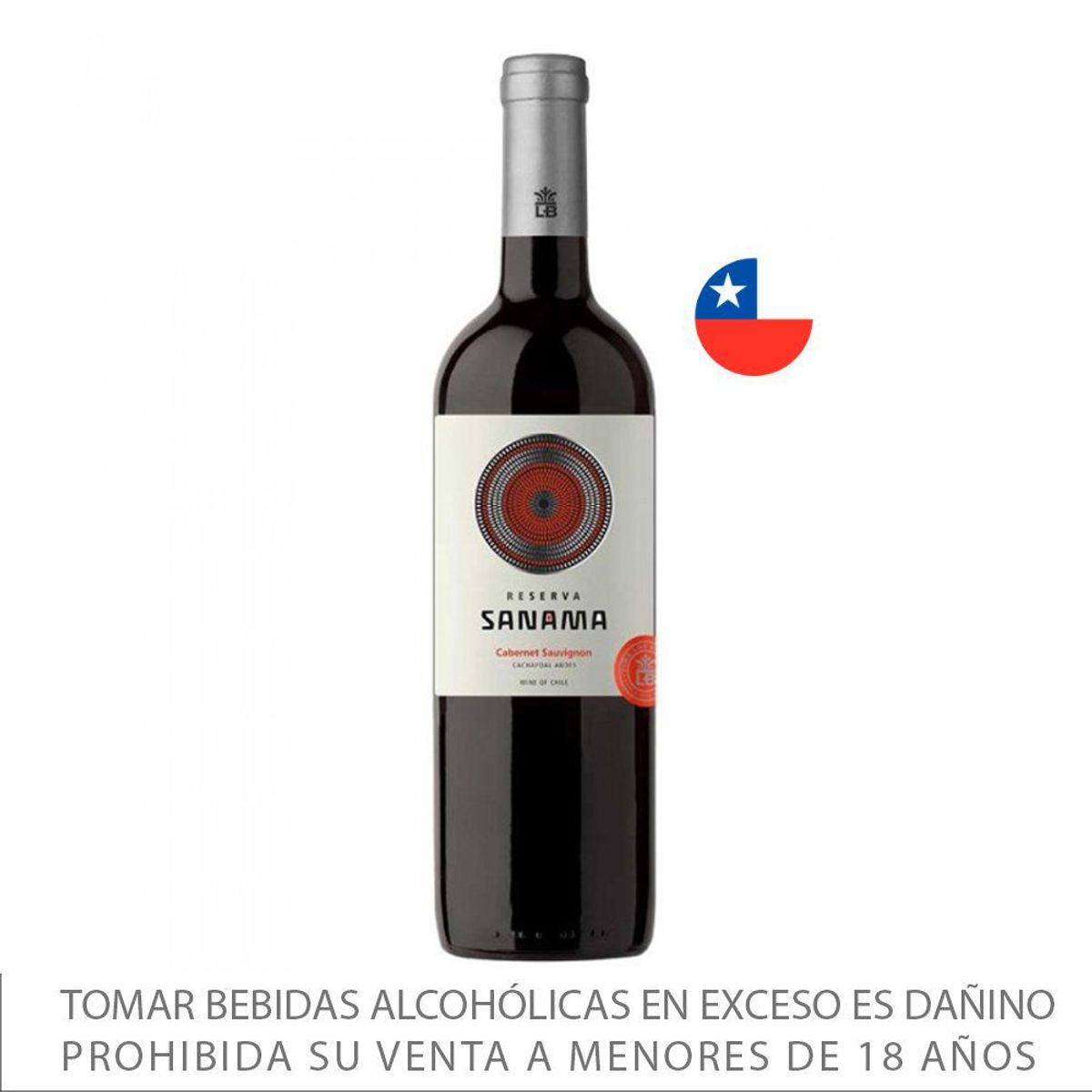 SANAMA - Vino Tinto Sanama Reserva Cabernet Sauvignon Botella 750 mL