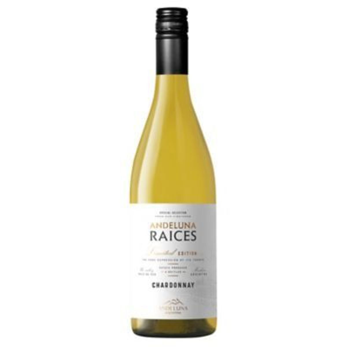 ANDELUNA - Vino Blanco Andeluna Raíces Chardonnay Botella 750 mL