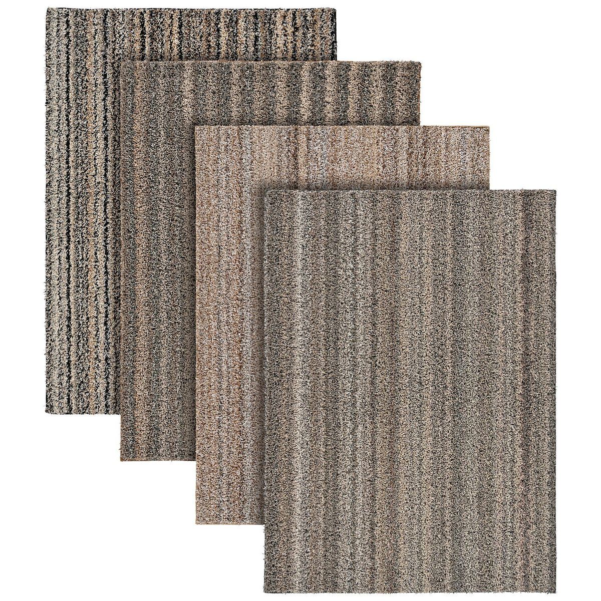 CASA JOVEN - Alfombra Shaggy 152 X 213 Cm Rayada