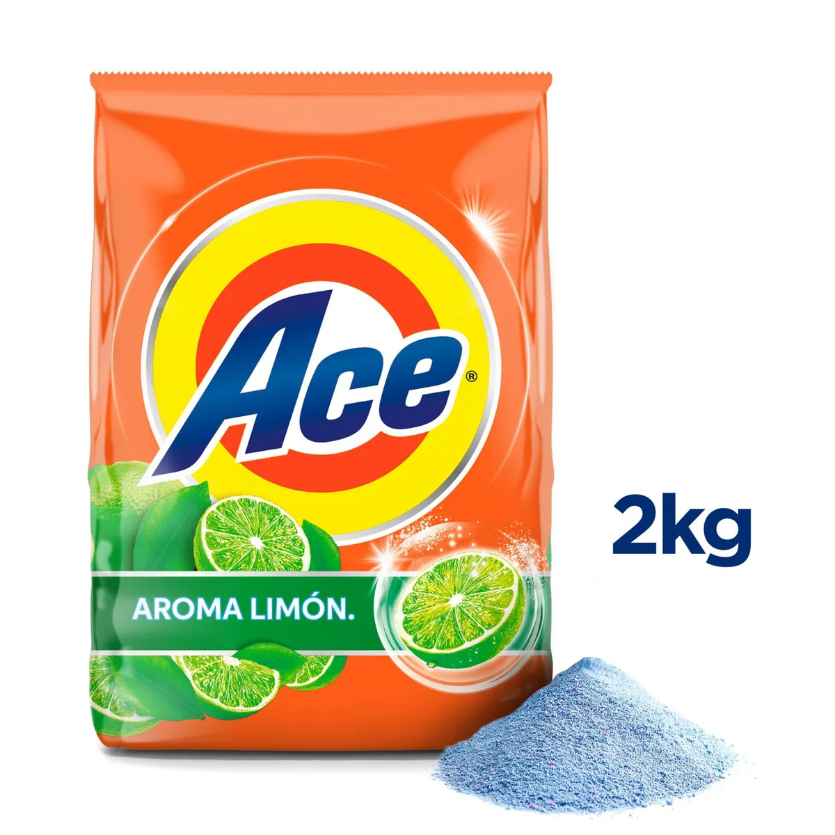 ACE - Detergente en Polvo Ace Limón Bolsa 2 Kg