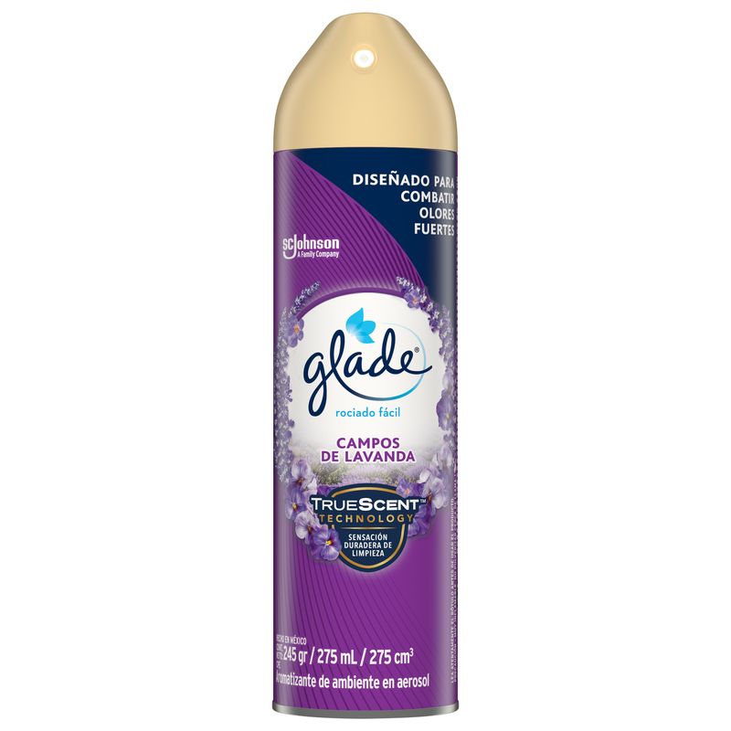 GLADE - Ambientador Glade Aerosol Campos Lavanda Envase 275 mL