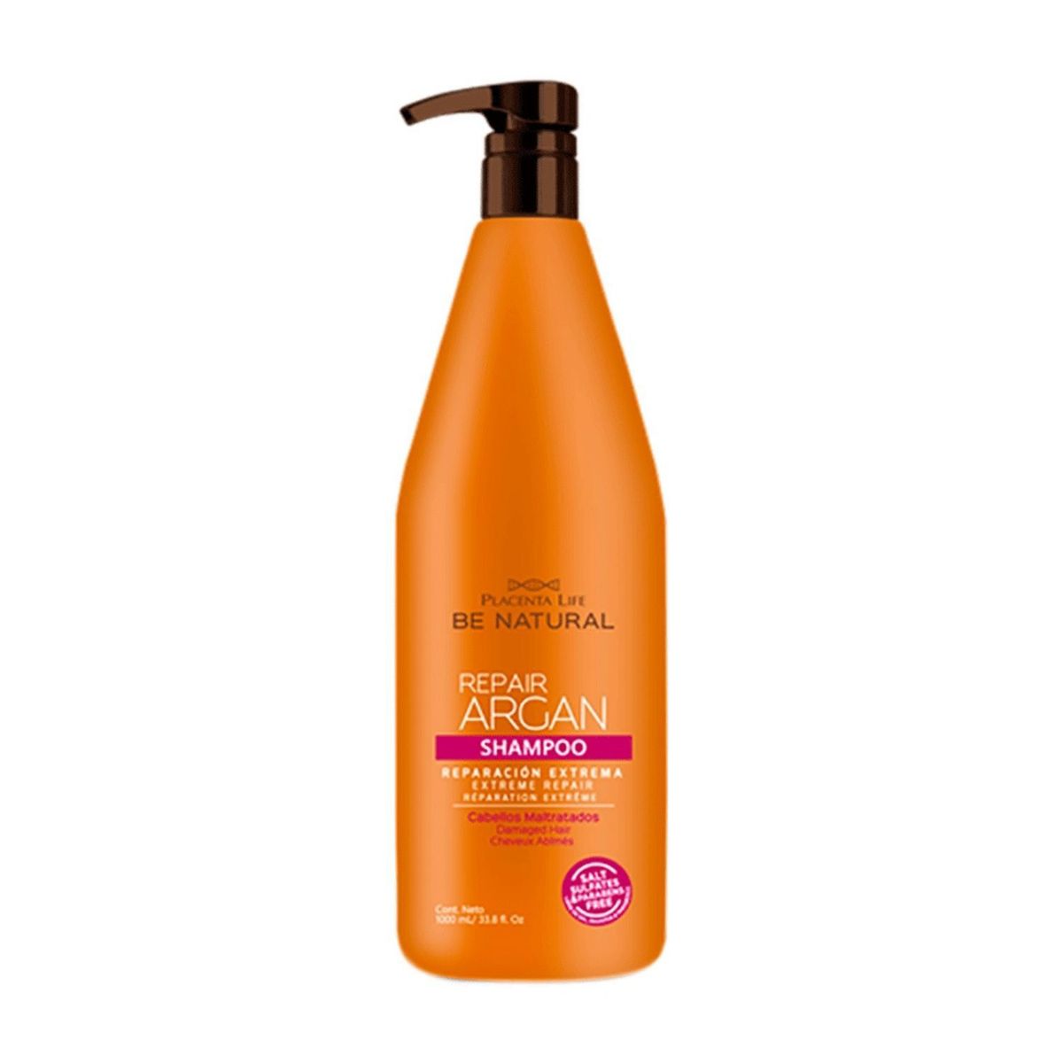 BE NATURAL - Shampoo Be Natural Reparación Extrema Argán Envase 1 L