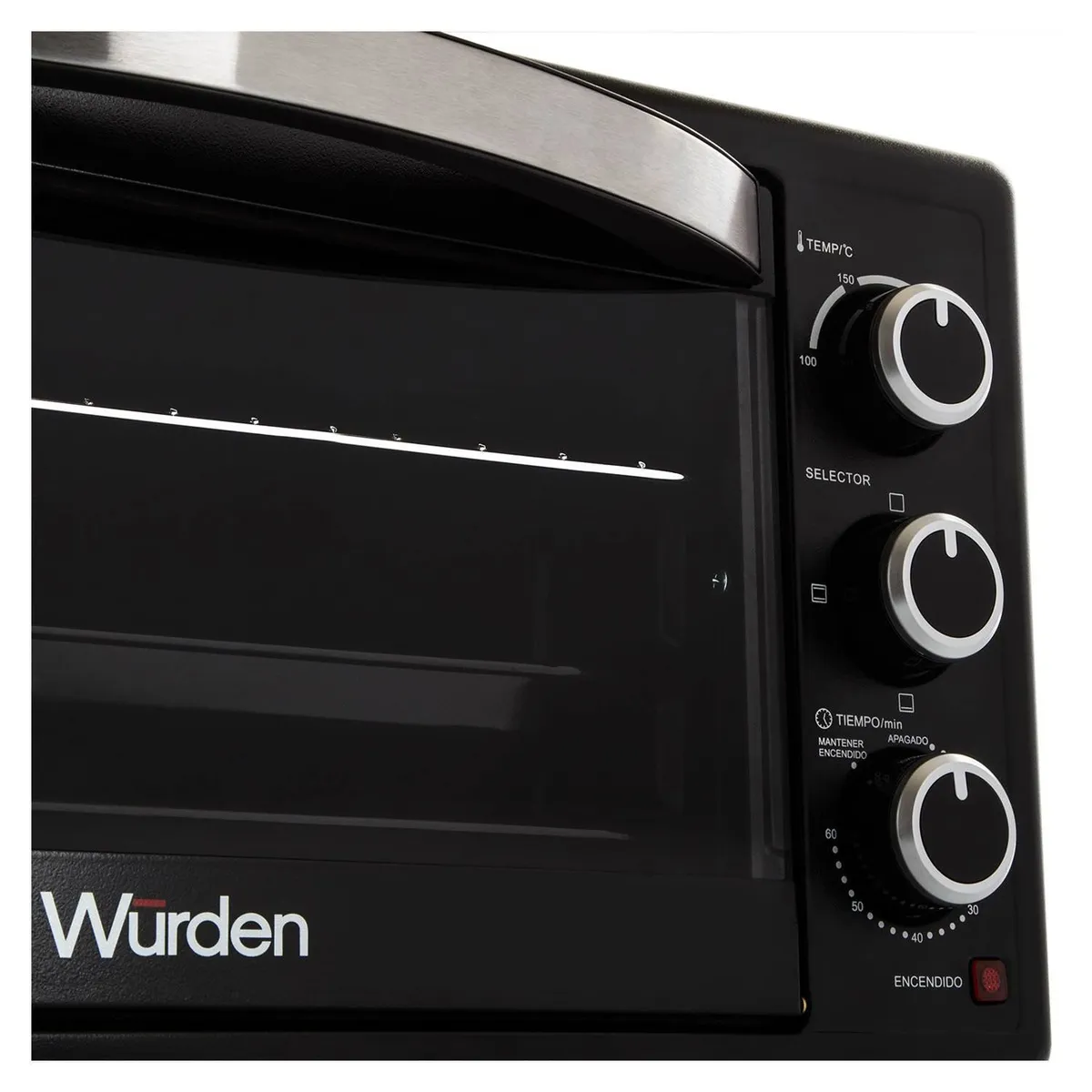 WURDEN - Horno Eléctrico Weo-25 Wurden 25 Lt 1500W Negro