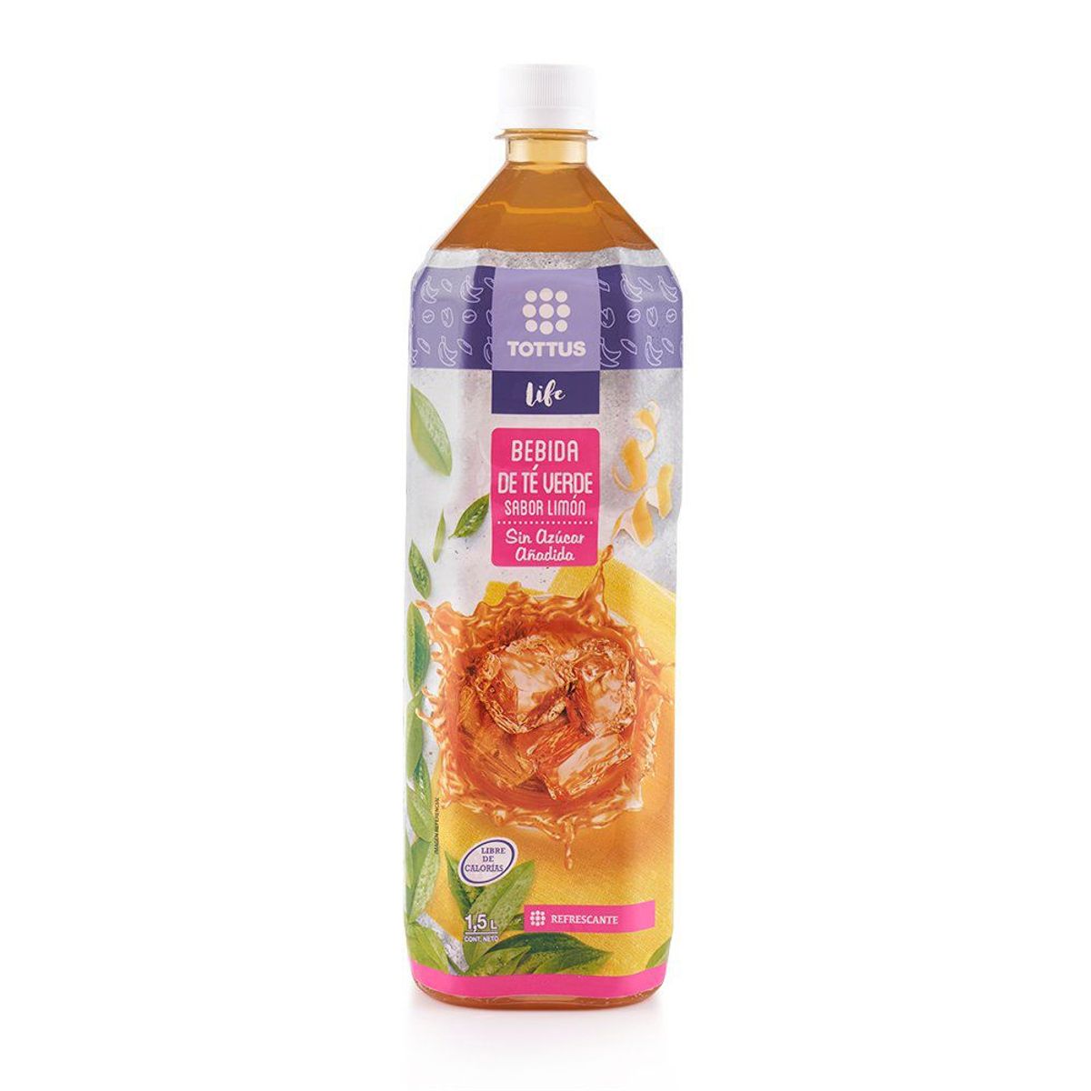 TOTTUS LIFE - Bebida de Té Verde Tottus Life Limón Botella 1.5 L