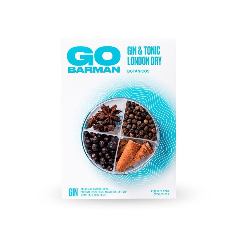 GO BARMAN - MIX BOTÁNICOS GIN TONIC LONDON ENVASE 16 GR