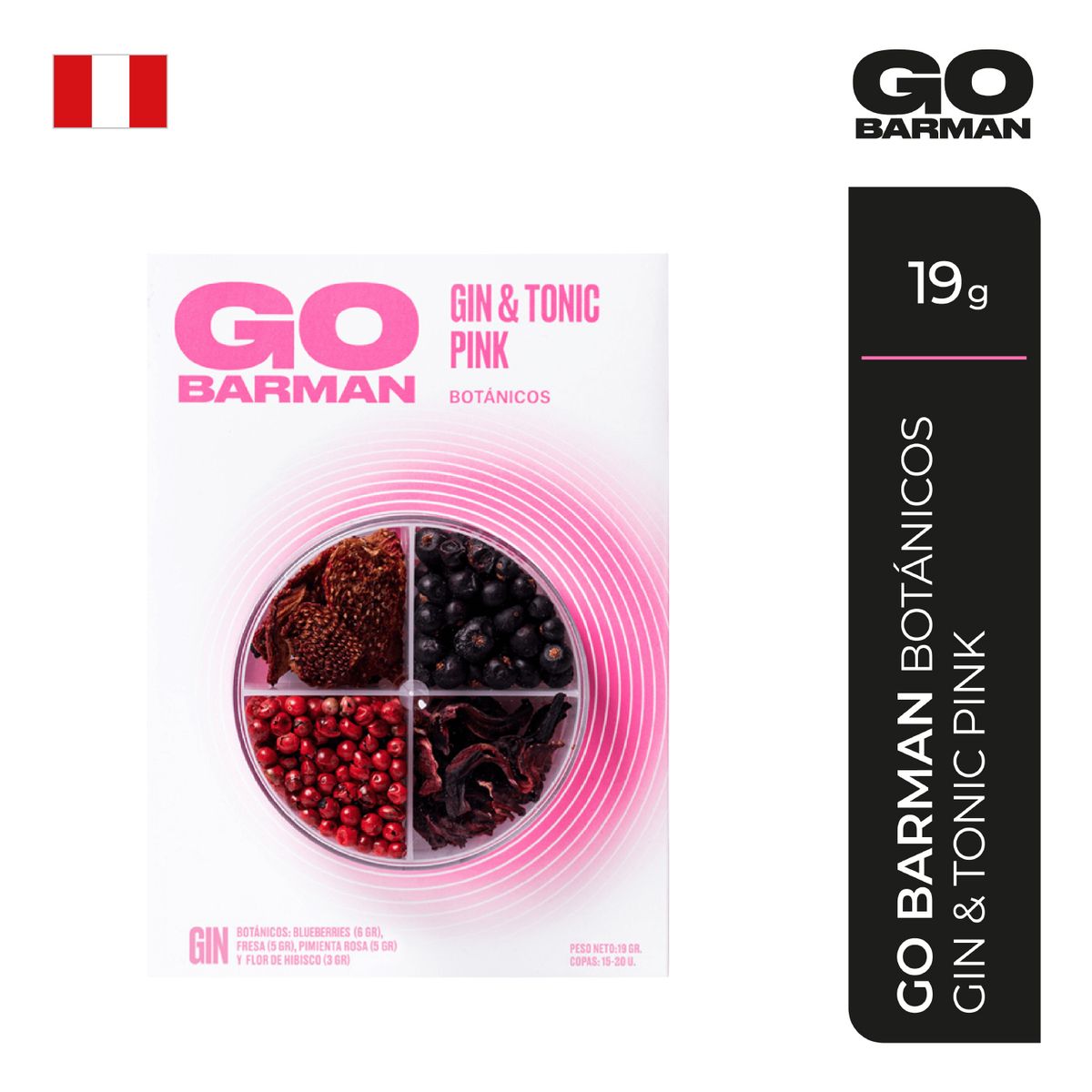 GO BARMAN - Botánicos Go Barman Gin & Tonic Pink Envase 19 g