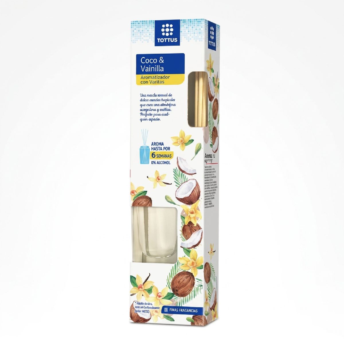 TOTTUS - Aromatizante de Varitas Tottus Coco y Vainilla Caja 40 mL
