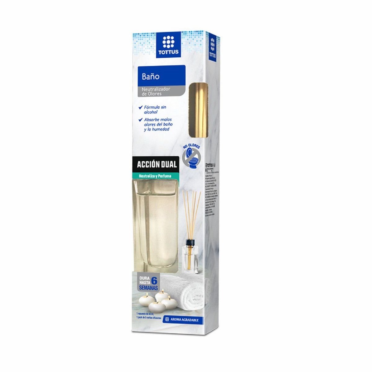 TOTTUS - Varitas Neutralizadores de Olor Tottus Baño Caja 40 mL