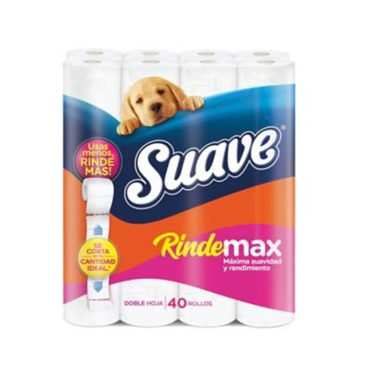 SUAVE - Papel Higiénico Suave Rindemax Doble Hoja Bolsa 40 Und
