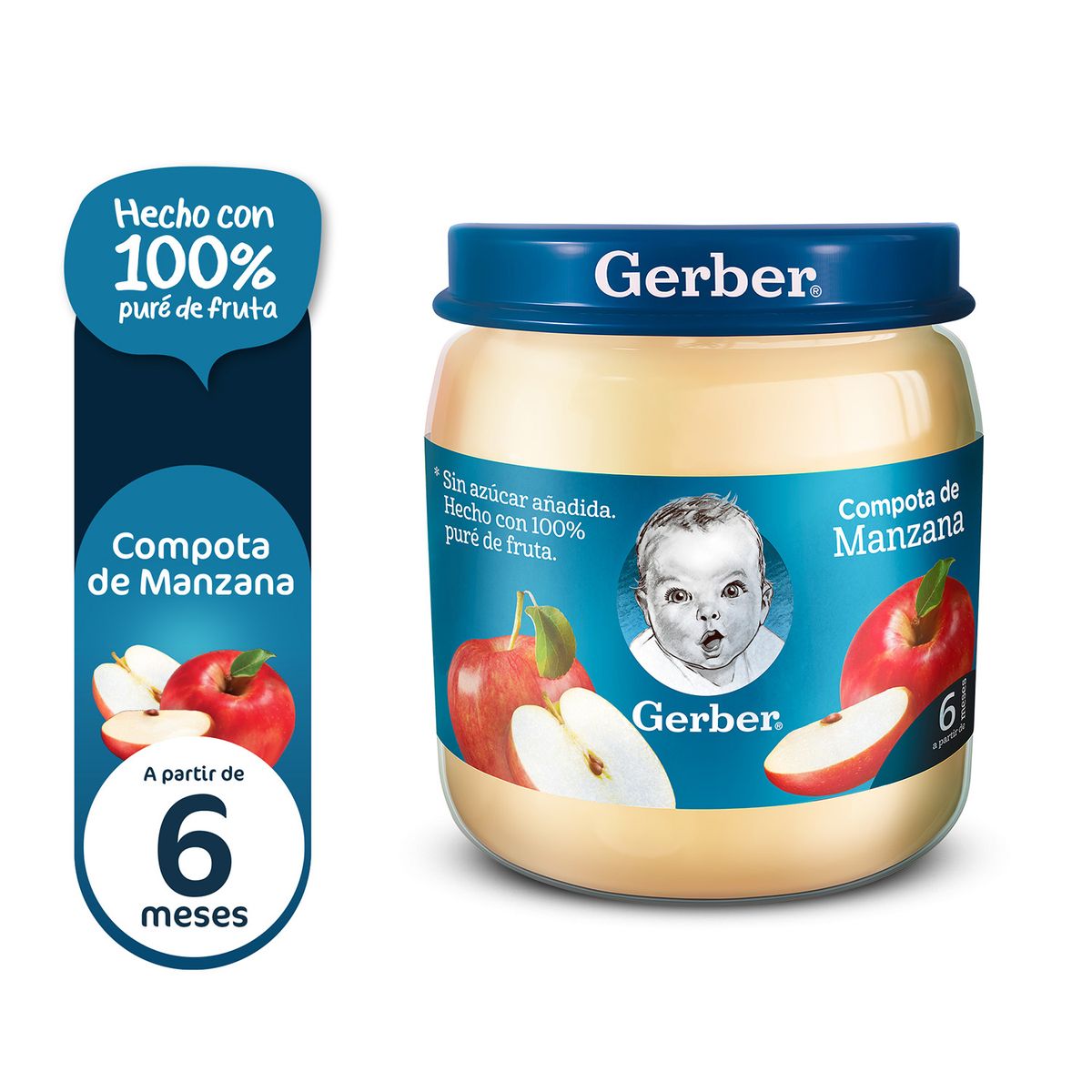 GERBER - Compota de Manzana 6 Meses Gerber Envase 113 g