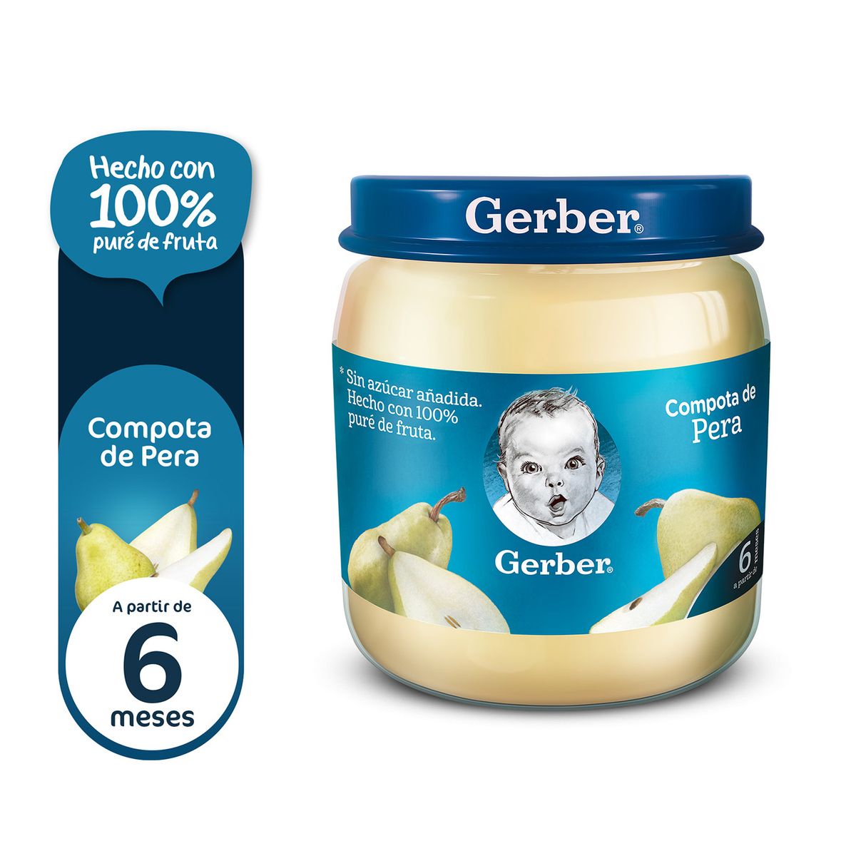 GERBER - Compota de Pera 6 Meses Gerber Envase 113 g
