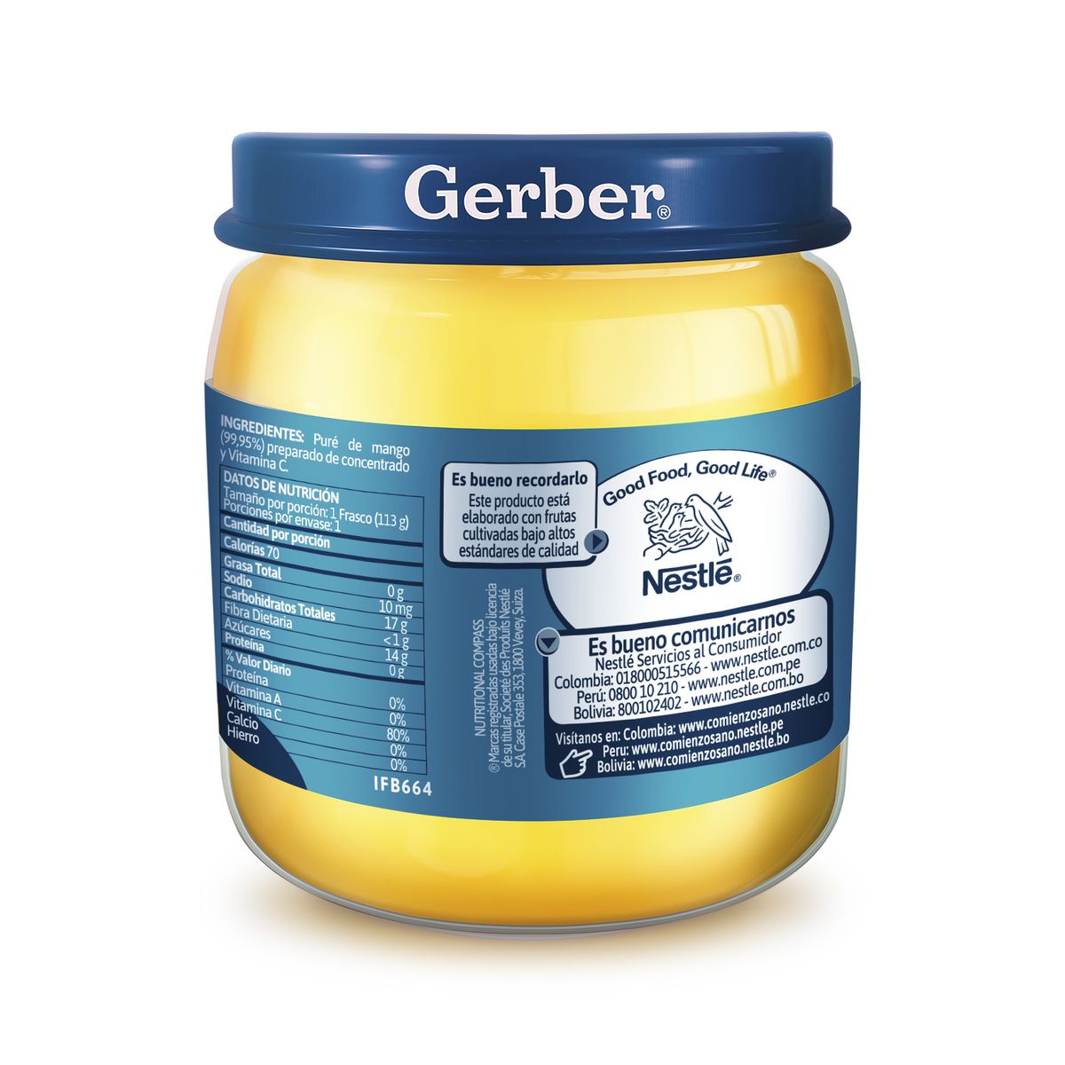 GERBER - Compota de Mango 6 Meses Gerber Envase 113 g