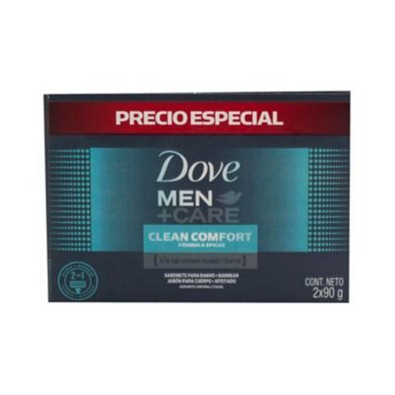 DOVE - Packx2 Jabón Tocador Dove Men Care Clean Comfort 90 g