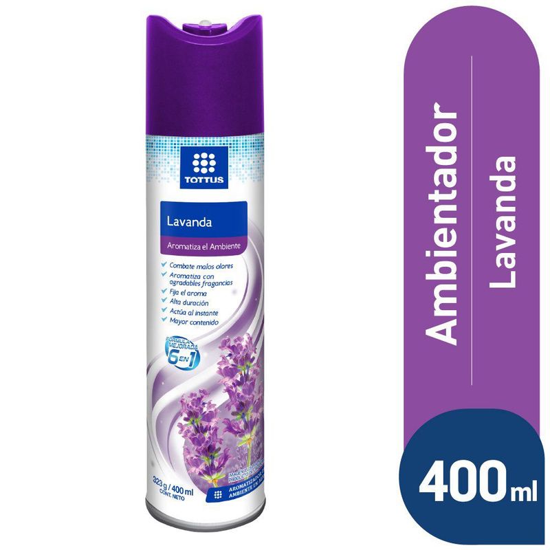 TOTTUS - Ambientador Tottus Aerosol Lavanda Envase 400 mL