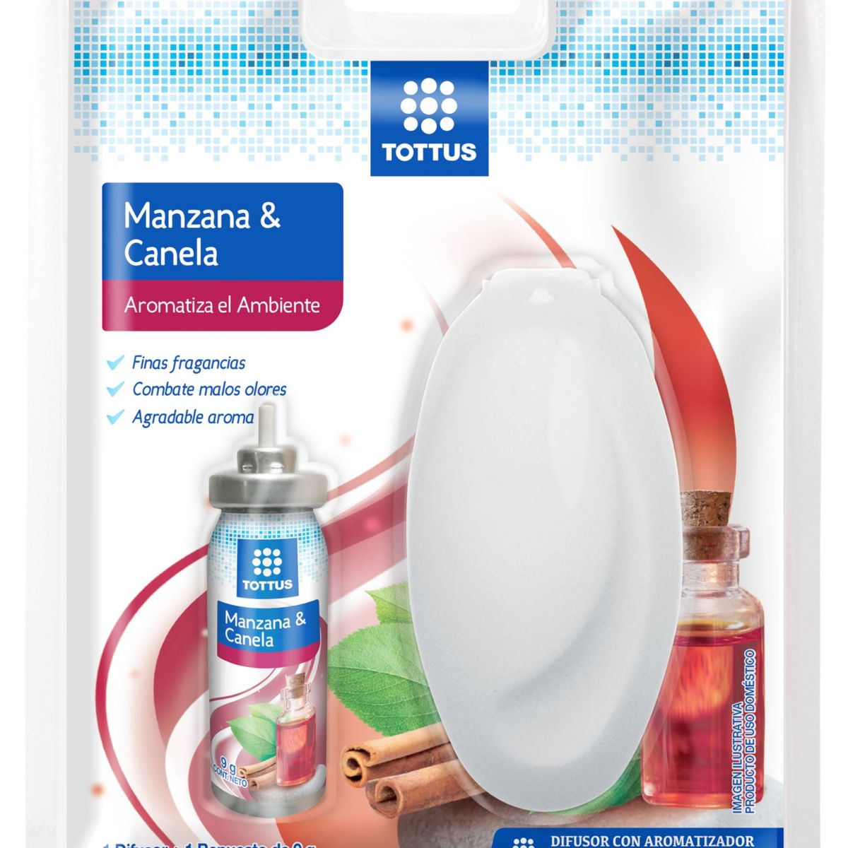 TOTTUS - Ambientador en Toques Tottus Manzana Canela + Repuesto