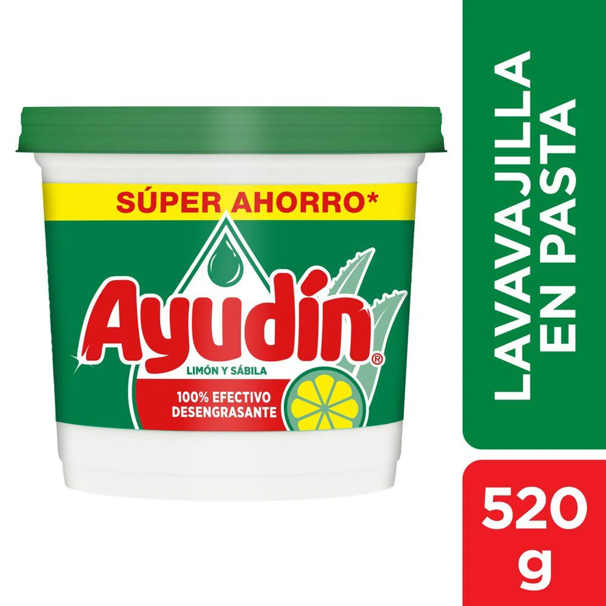 AYUDIN - Lavavajilla en Pasta Ayudín Limón Envase 520 g