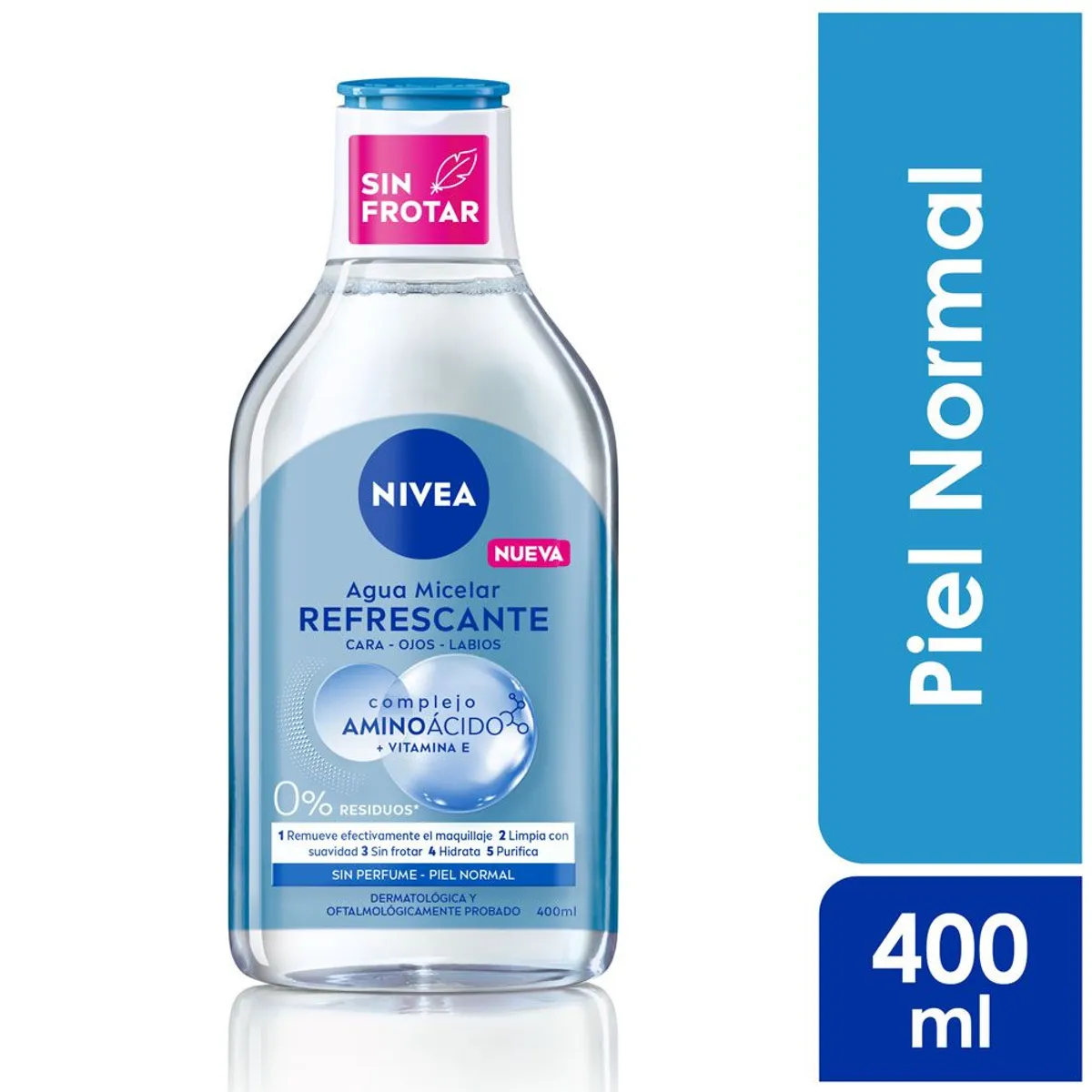 NIVEA - Agua Micelar Nivea 3 en 1 Piel Normal Envase 400 mL