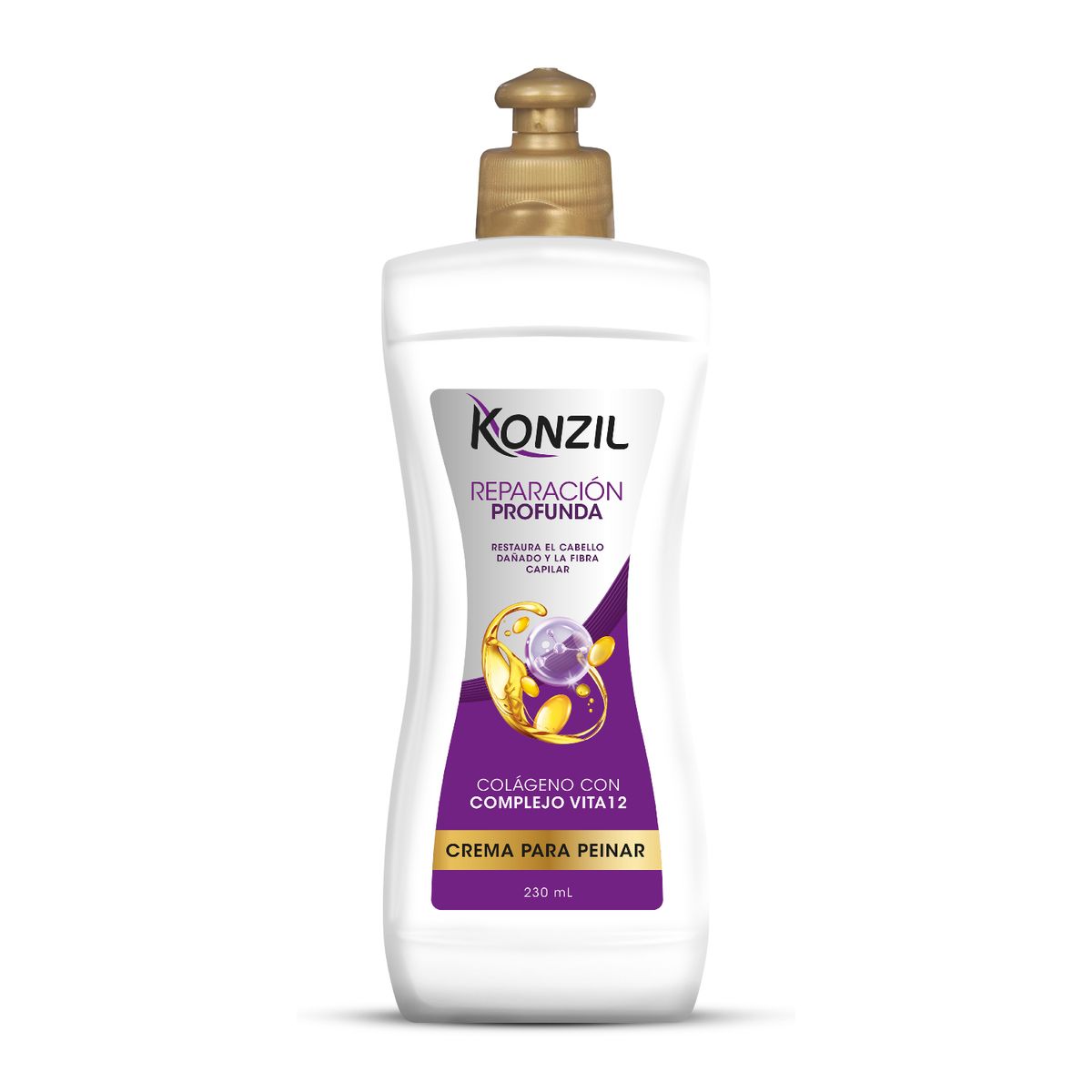 KONZIL - Crema para Peinar Konzil Colágeno + Complejo Vitamina B12 Envase 230 mL
