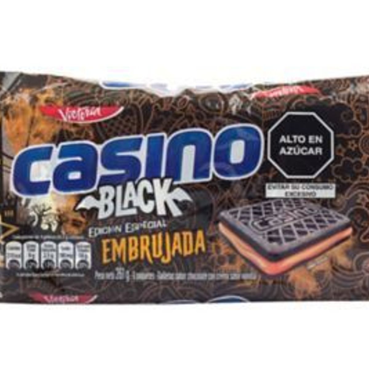 VICTORIA - Galleta Casino Black Embrujada Sixpack 43.5 G