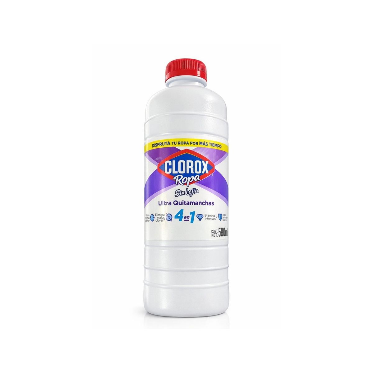 CLOROX - Quitamanchas Líquido Clorox Ropa Blanca Botella 580 mL