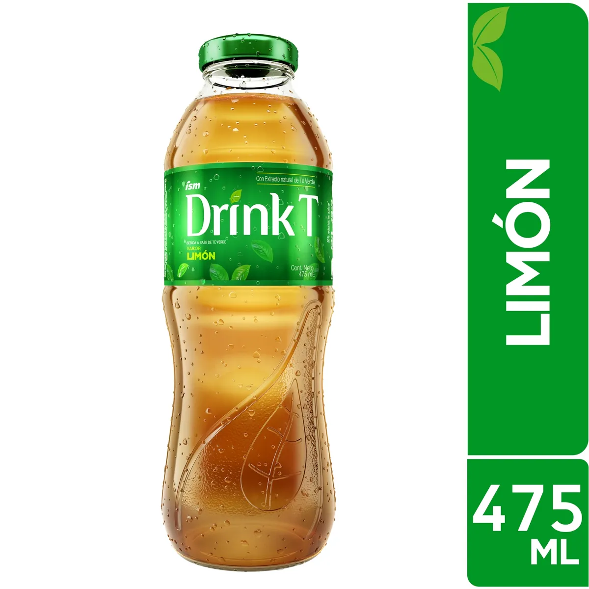 DRINK T - Bebida Drink T Sabor Limón Botella 475 mL
