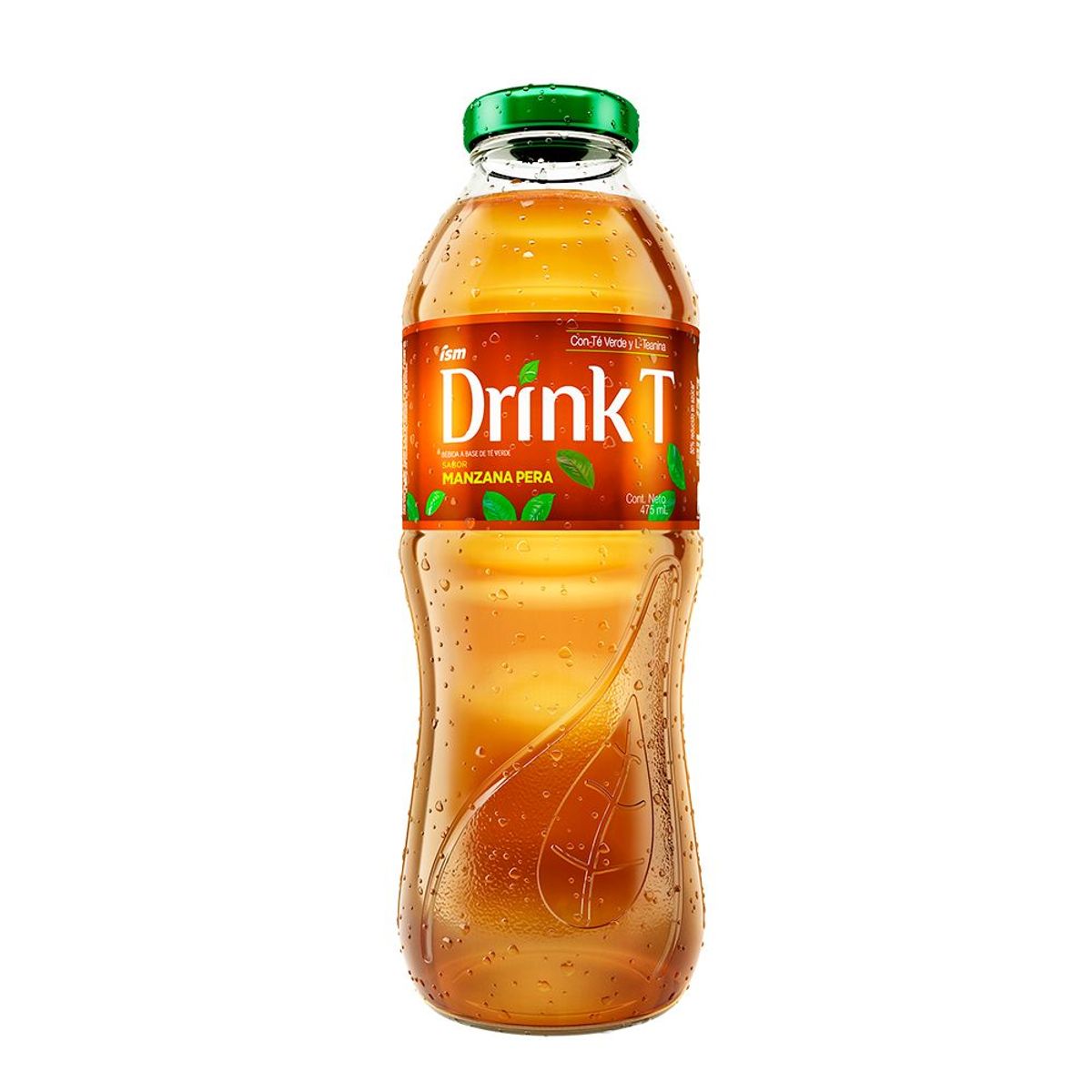 DRINK T - Bebida Drink T Sabor Manzana Pera Botella 475 mL