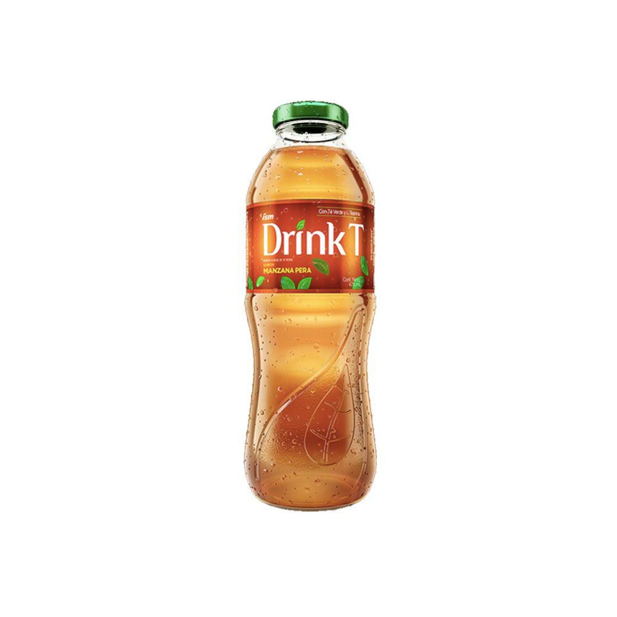 DRINK T - Bebida Drink T Sabor Manzana Pera Botella 475 mL